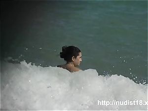 nudist beach video wonderful cock-squeezing bi-otches